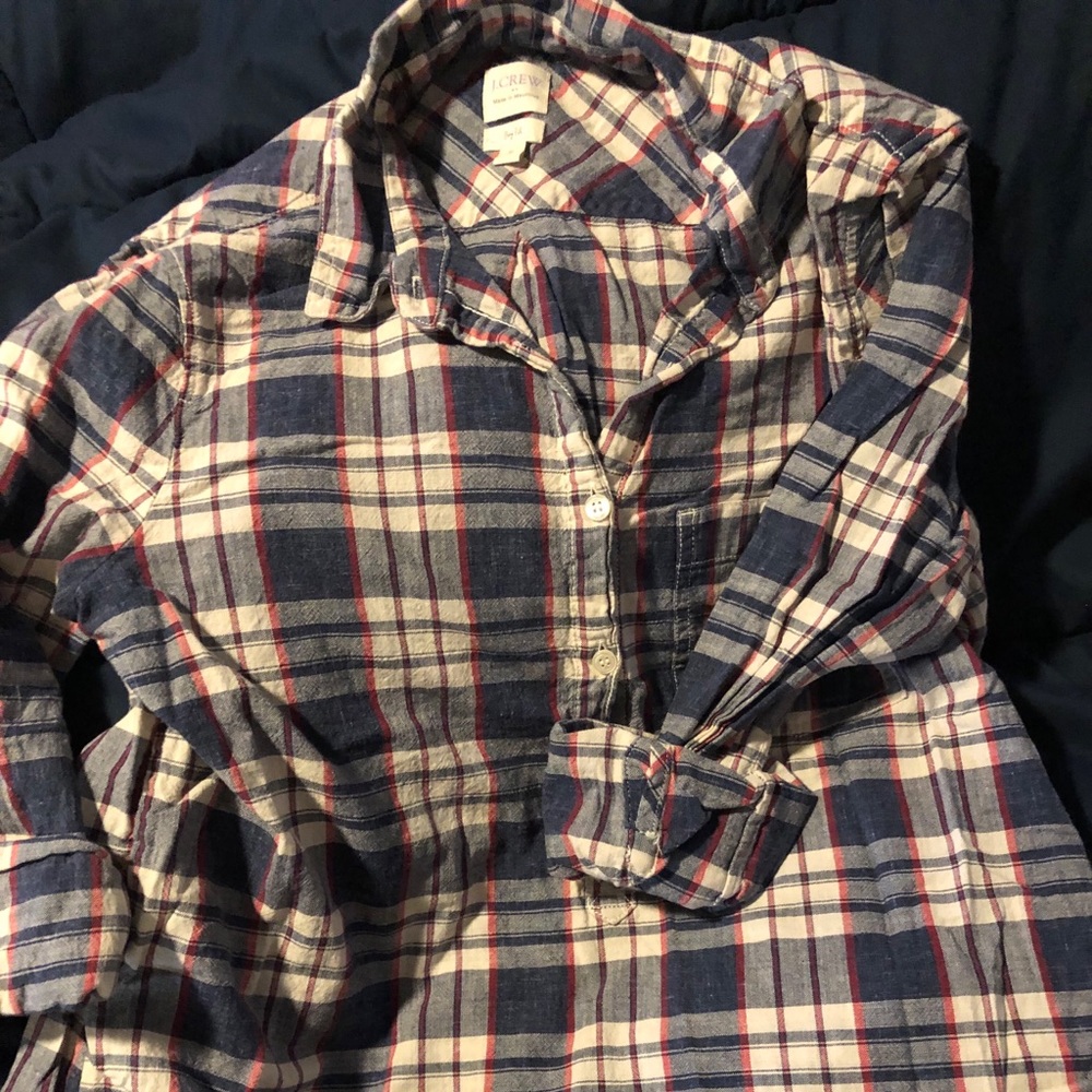 J. Crew pull over plaid flannel